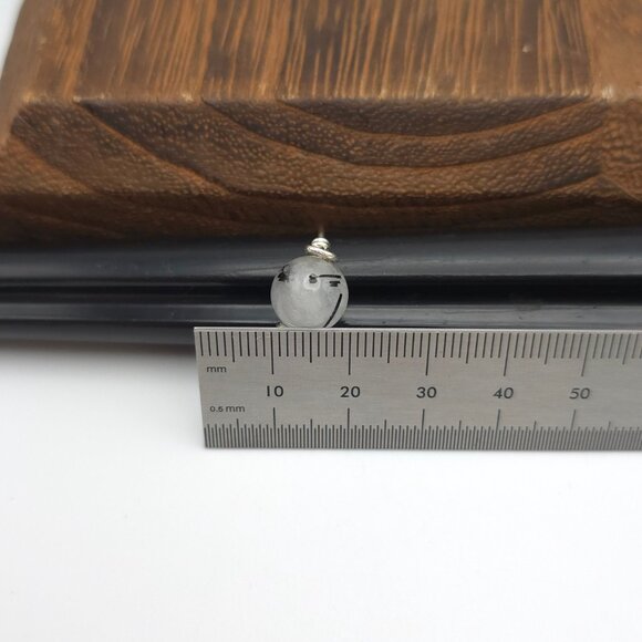 Size 6 Sterling Silver Handmade Spinning Rutilated Quartz Ring A399 - Picture 5 of 6